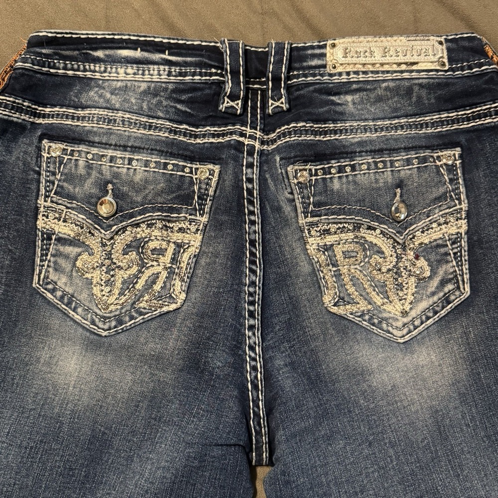 Rock Revival Sundee Easy Skinny Jeans Women's Size 39 Mid Rise 36x31 - Picture 8 of 16